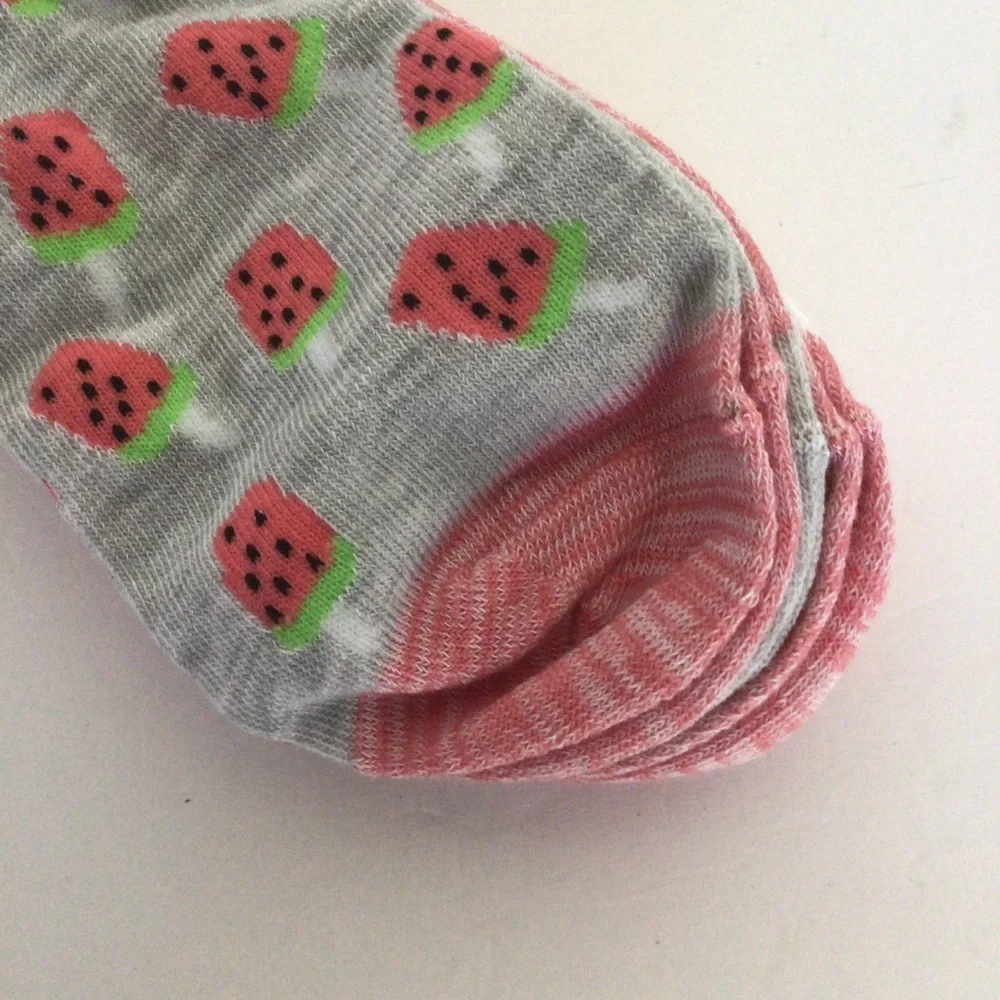 WEST LOOP 3 PAIRS LOW CUT ANKLE SOCKS NWT WATERMELON AND STRIPES